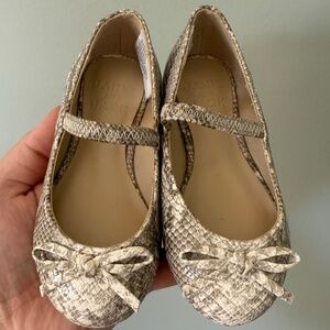 JANIE and JACK Toddler Girl Size 6 Snake Skin Design Ballet Flat-New